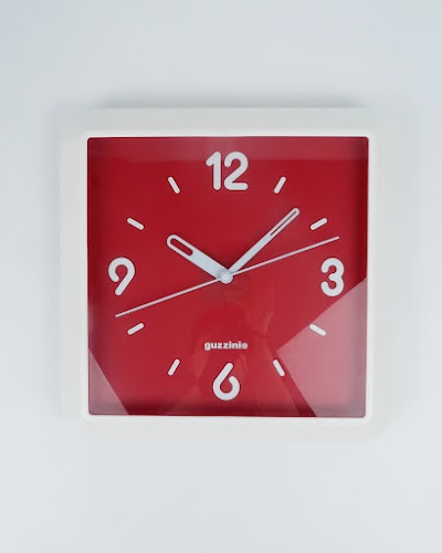 Guzzini Time Square Red Wall Clock — Đồng hồ