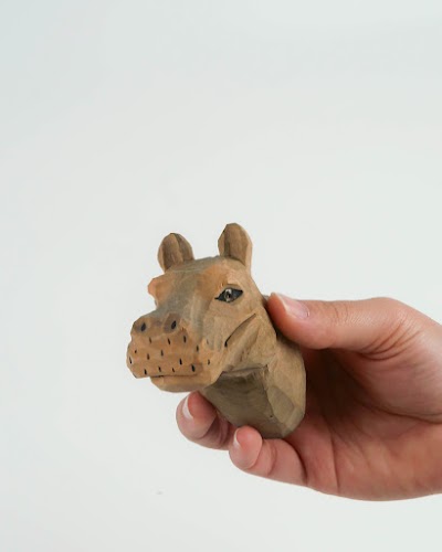 Ferm Living — Hippo Hand Carved Hook — Móc treo gắn tường