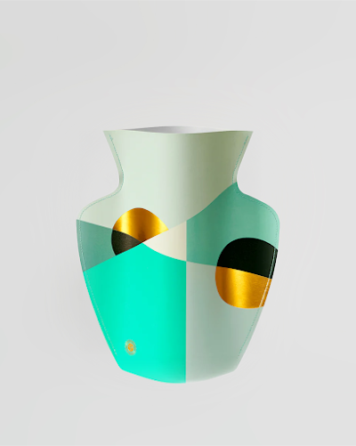 Octaevo — Paper Vase Florero - Green — Bình Hoa