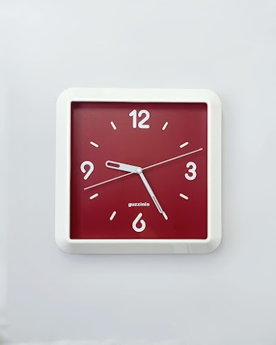 Guzzini Time Square Red Wall Clock — Đồng hồ