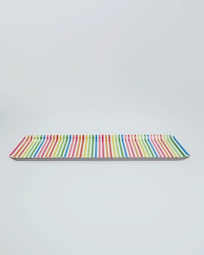 IKEA POPPIG Striped tray — Khay